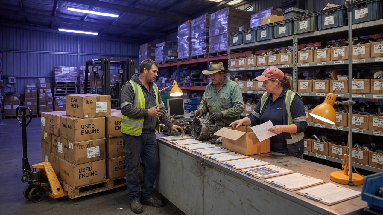 B2B lots management view for a car wrecker yard